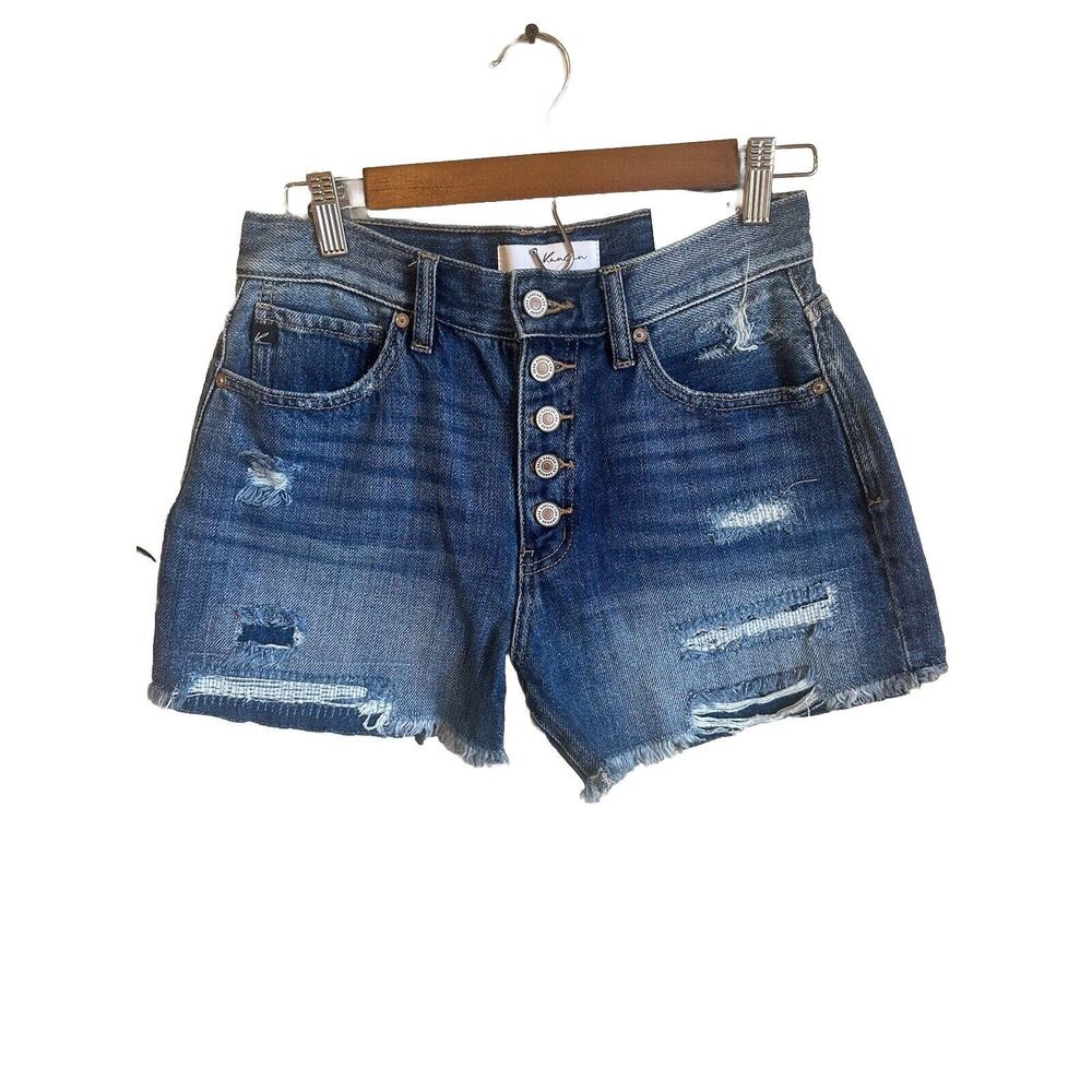 Kancan Estilo# KC8610M Distressed buttonfly sz 5 NWT Cutoff Hem